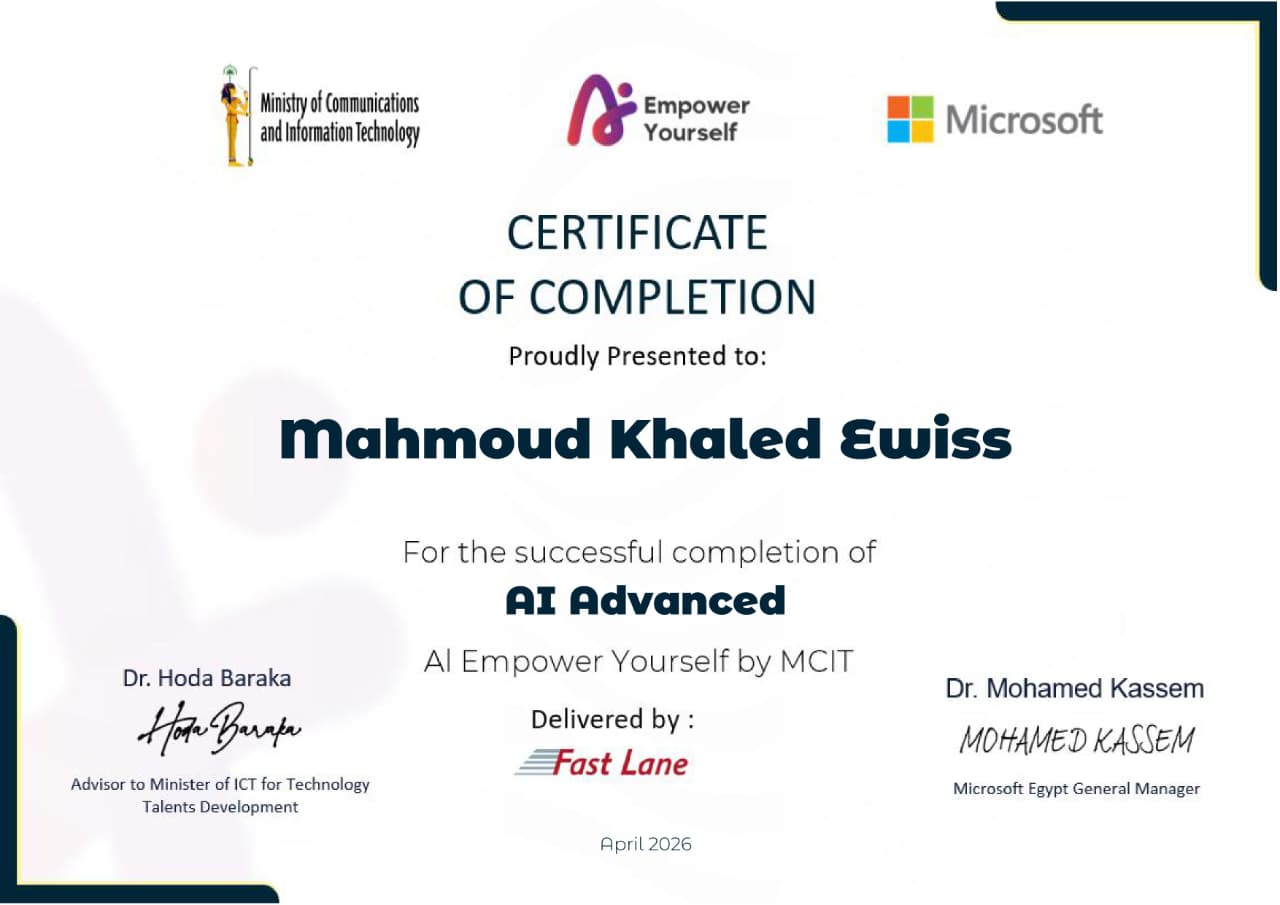 AI Advanced Certificate